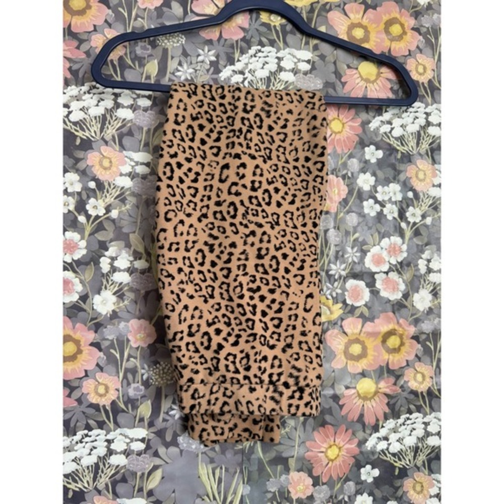Chicos Leopard Print Leggings‎ Pants Women's Size 0R Tan Black